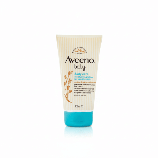 Aveeno Baby Daily Care Moisturising Lotion 150ml for sensitive skin protects and moisturises for 24hrs suitable for newborns