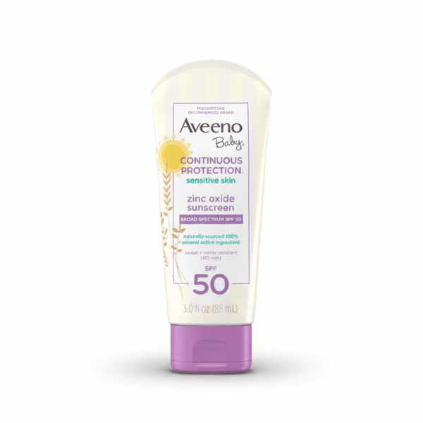 Aveeno Baby Continuous Protection Sensitive Skin Zinc Oxide Sunscreen SPF 50 88ml