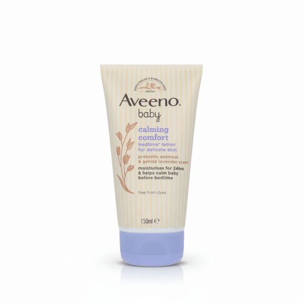 Aveeno Baby Calming Comfort Bedtime Lotion 150ml Prebiotic Oatmeal Gentle Lavender Scent