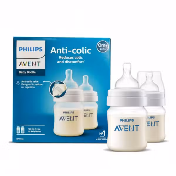 Philips Avent Anti-colic Baby Bottle 125ml 2x Baby Bottles BPA free