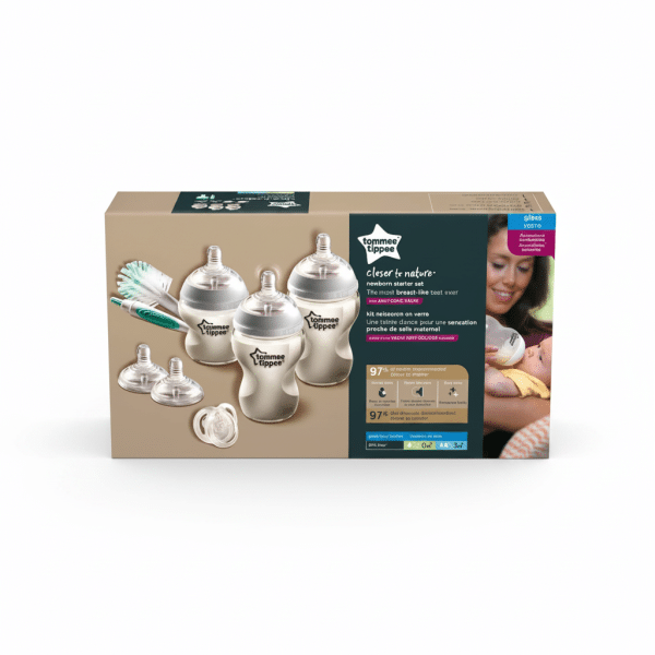 Tommee Tippee Closer To Nature Newborn Starter Set Baby Bottles and Accessories
