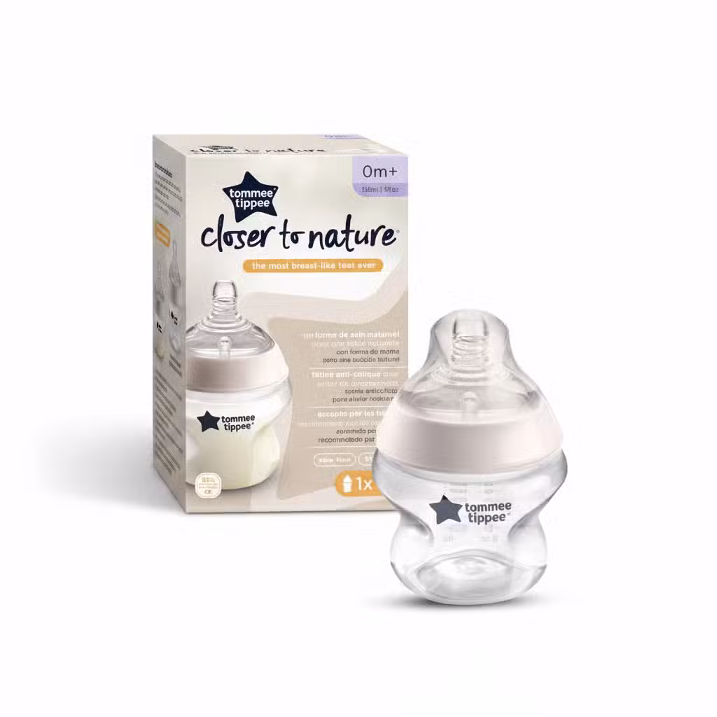 Tommee Tippee Closer To Nature Feeding Bottle 150ml 0m+ Slow Flow Anti Colic