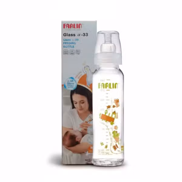 Farlin Glass Feeding Bottle 240ml BPA Free