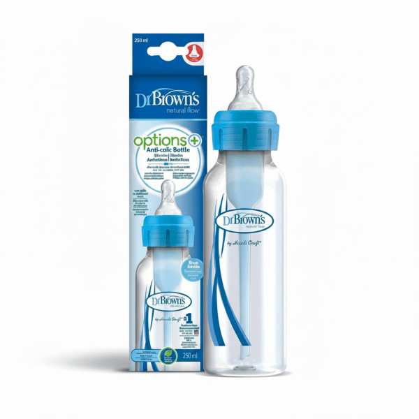 Dr Browns Options+ Anti-Colic Narrow Feeding Bottle 250ml Blue