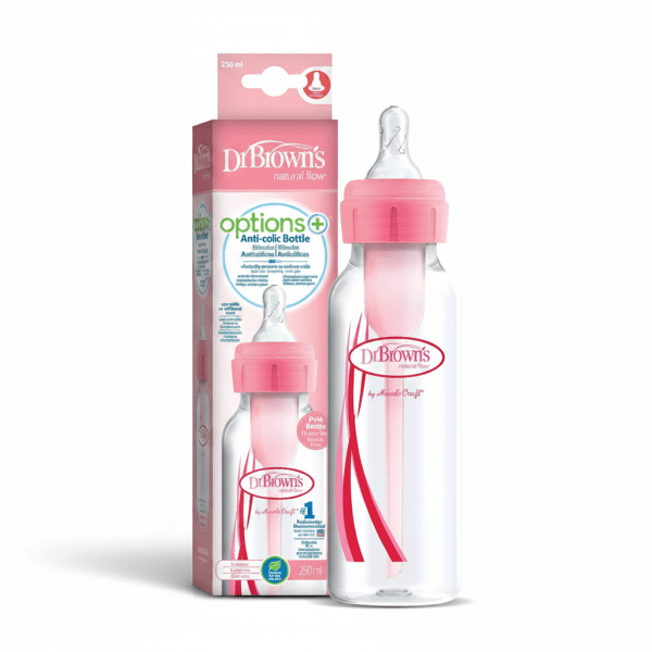 Dr Browns Options+ Anti-Colic Narrow Pink Bottle 250ml