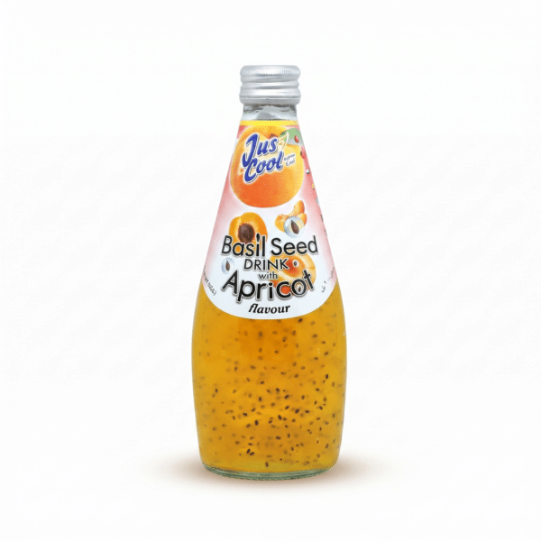 Jus Cool Basil Seed Drink Apricot Flavour 290ml