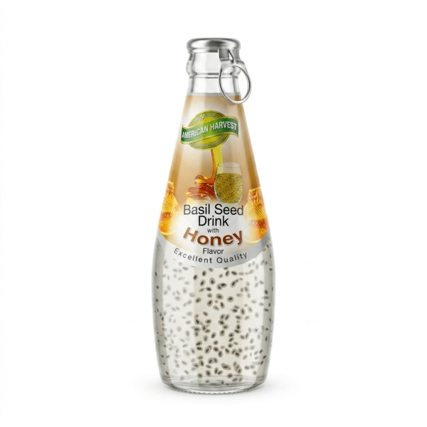 American Harvest Basil Seed Drink with Honey Flavor Excellent Quality 290ml