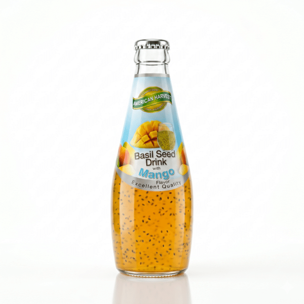 American Harvest Basil Seed Drink Mango Flavor 290ml