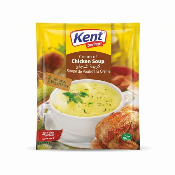Kent Boringer Cream of Chicken Soup 71gm Natural Vegetables Halal