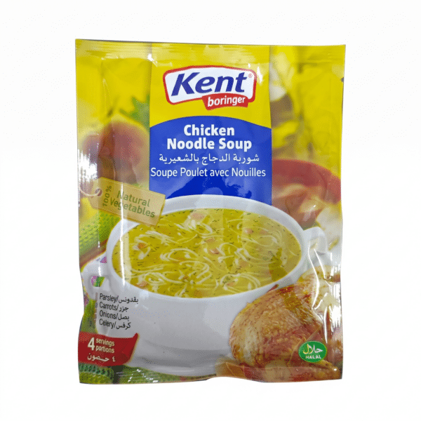 Kent Boringer Chicken Noodle Soup 66gm Natural Vegetables Halal