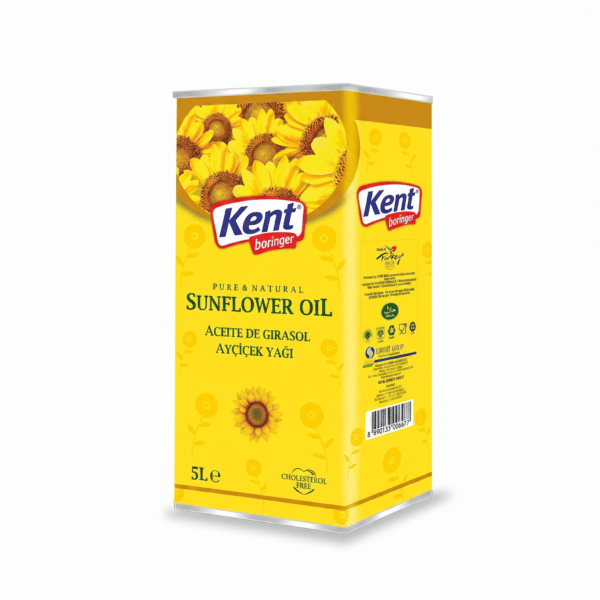 Kent Boringer Sunflower Oil 5 Liter Tin Pure Natural Cholesterol Free