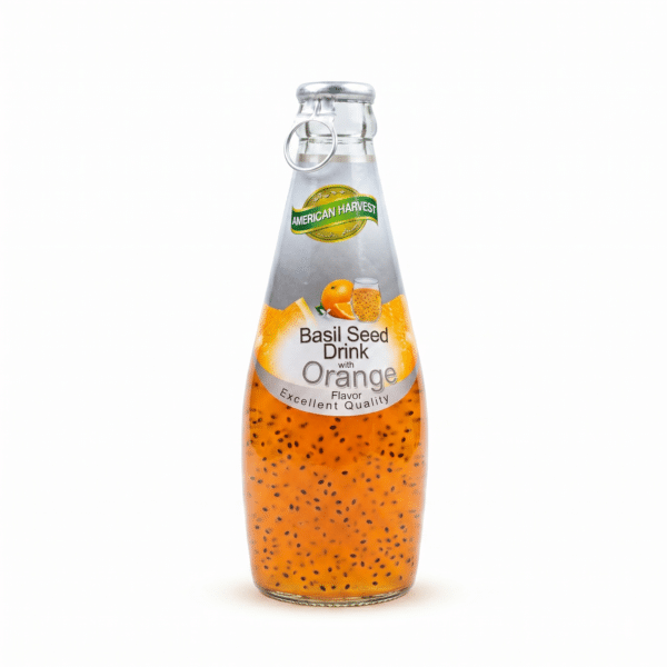 American Harvest Basil Seed Drink Orange Flavor 290ml