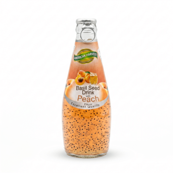 American Harvest Basil Seed Drink Peach Flavor 290ml