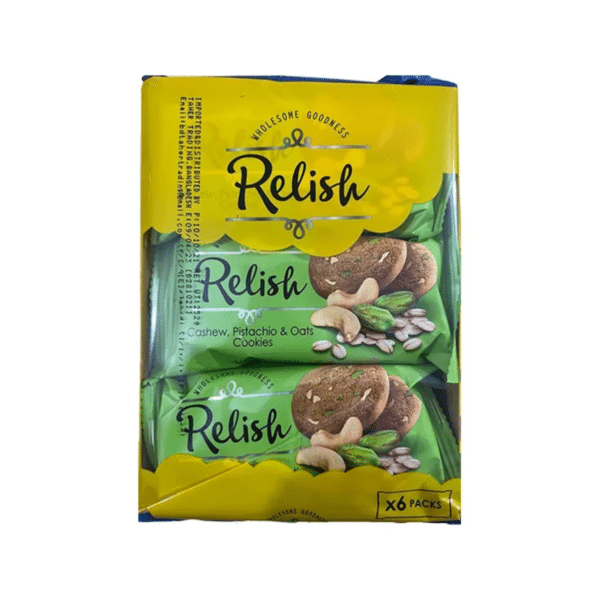Relish Cashew Pistachio Oats Cookies Wholesome Goodness 6 Packs