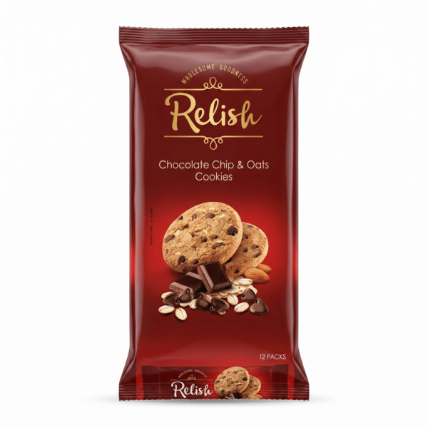 Relish Chocolate Chip & Oats Cookies 12 Packs Wholesome Goodness