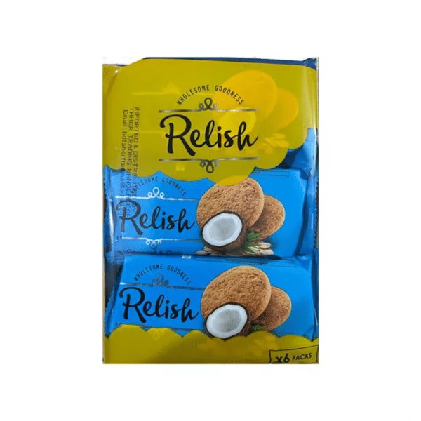Relish Coconut & Oats Cookies 24x6x42 gm Wholesome Goodness