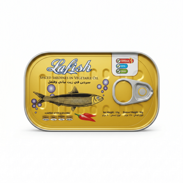 Lafish Spiced Sardines In Vegetable Oil 125g Omega EPA DHA