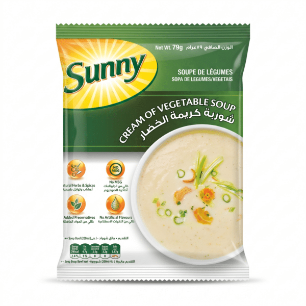 Sunny Cream of Vegetable Soup 79g Natural Herbs Spices No MSG No Artificial Flavours