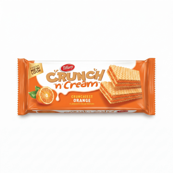 Tiffany Crunch 'n Cream Orange Flavoured Cream Wafers 65gm
