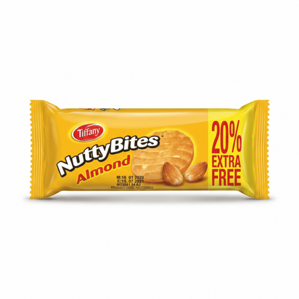 Tiffany Nutty Bites Almond 72gm 20% Extra Free