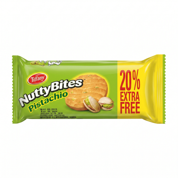Tiffany Nutty Bites Pistachio 72gm 20% Extra Free