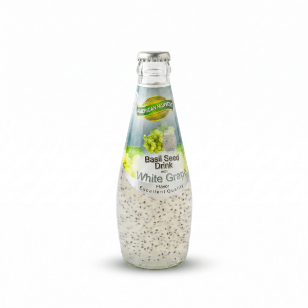 American Harvest Basil Seed Drink White Grape Flavor 290ml